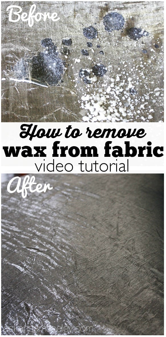 A quick video tutorial for how to remove wax from fabric or anything else it might have spilled on - Ask Anna