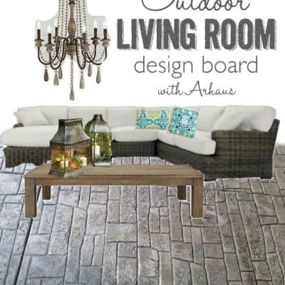 Outdoor Living Room Design Board