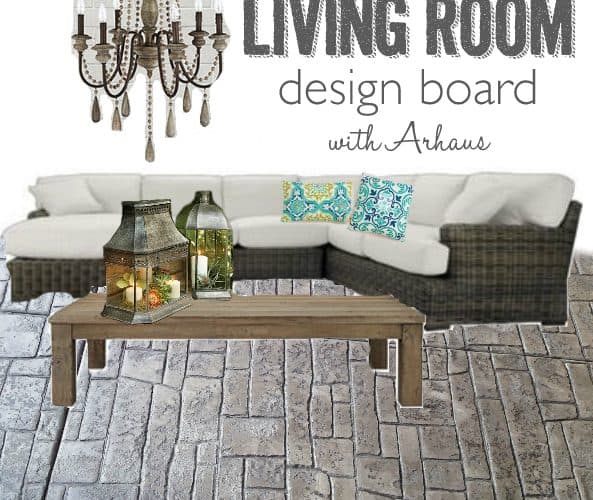 Outdoor living room design board - Ask Anna