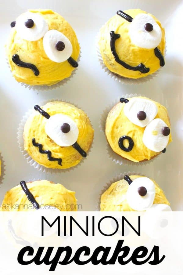 Minion cupcakes to celebrate the new Minion movie - Ask Anna