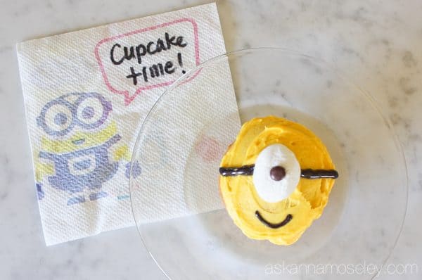 Minion cupcakes to celebrate the new Minion movie coming out in a couple weeks - Ask Anna