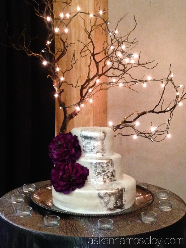 Silver leaf birthday cake for a Panem themed birthday party- Ask Anna