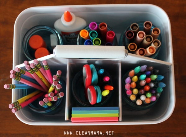 Homework caddy from Clean Mama