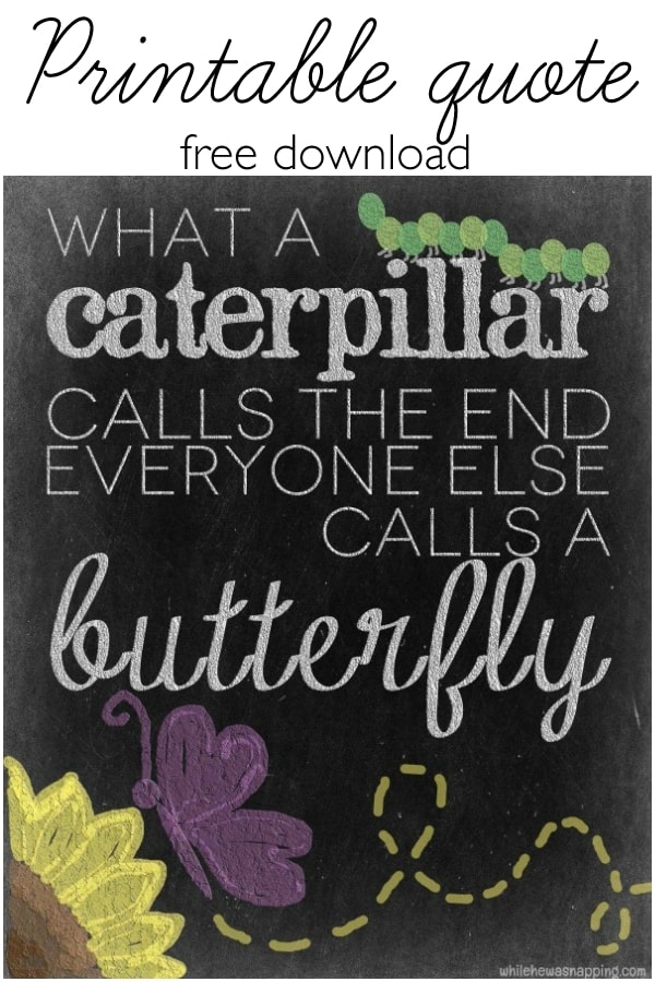 "...everyone else calls a butterfly" FREE printable quote - Ask Anna