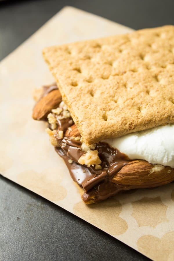 Almond toffee crunch s'mores, a delicious twist on a classic favorite