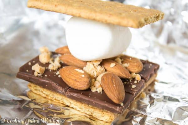 Almond toffee crunch s'mores, a delicious twist on a classic favorite