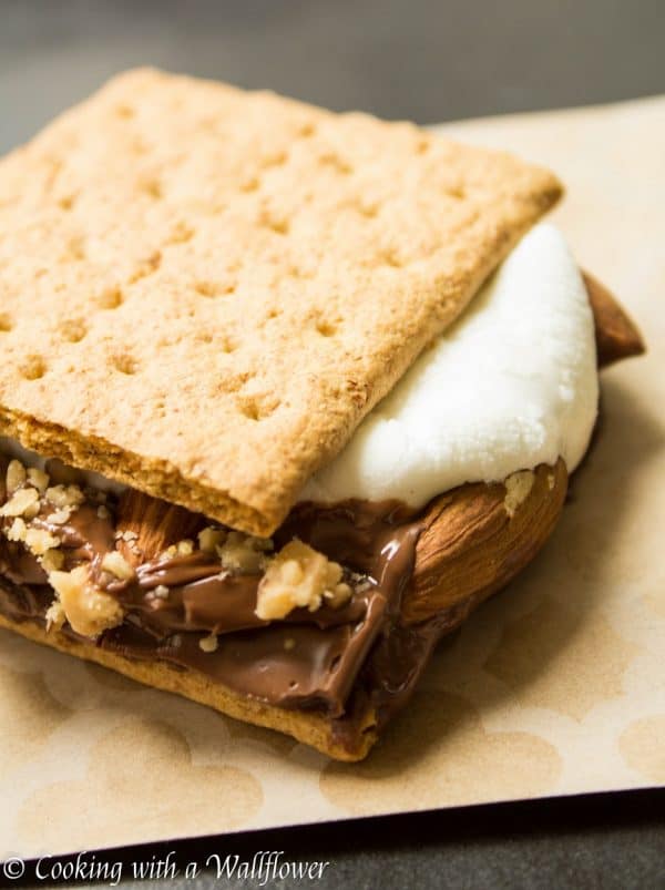 Almond toffee crunch s'mores, a delicious twist on a classic favorite