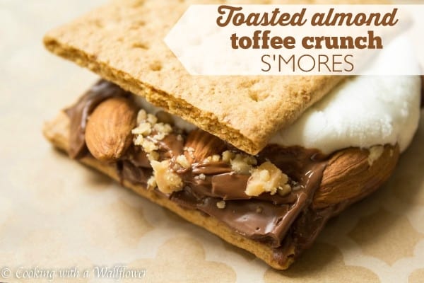 Almond toffee crunch s'mores, a delicious twist on a classic favorite