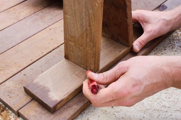 DIY sawhorse coffee table tutorial - Ask Anna