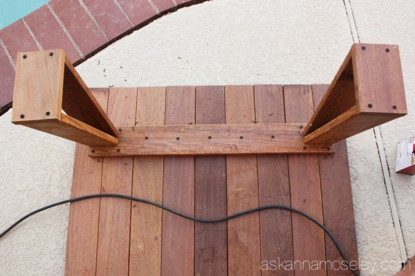 DIY sawhorse coffee table tutorial - Ask Anna