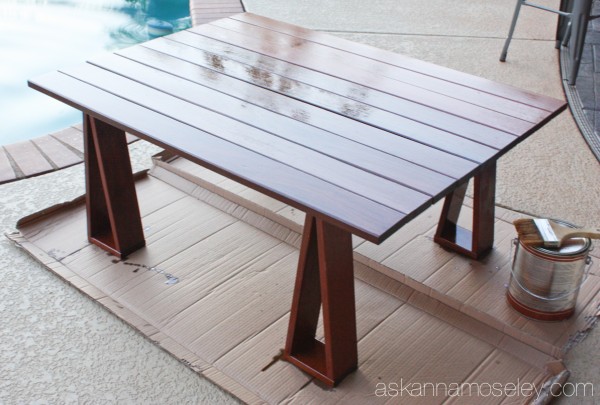 DIY sawhorse coffee table tutorial - Ask Anna