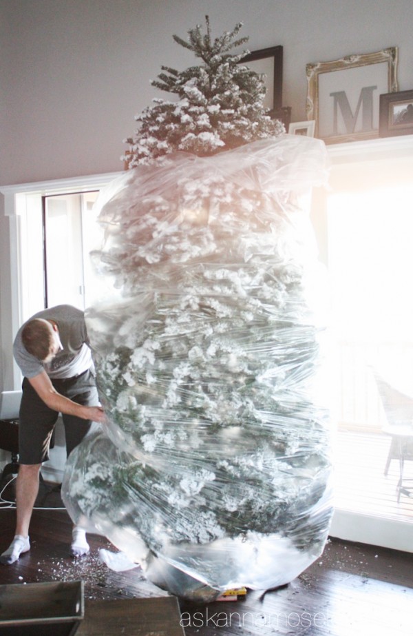 How to prevent your Christmas tree from making a mess and dropping needles all over the floor - Ask Anna