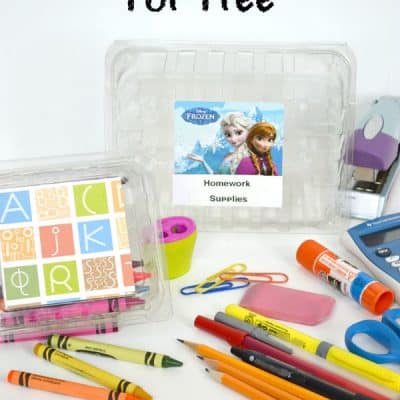 How to Organize Homework Supplies for Free