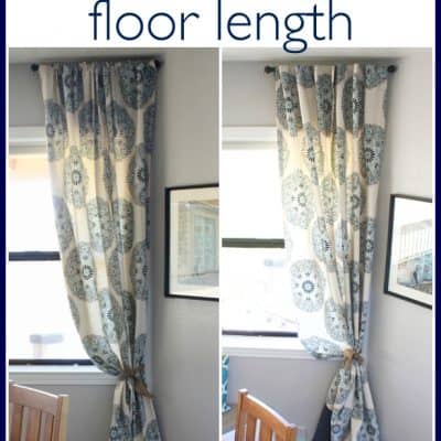 A No-Sew way to Make Short Drapes Floor Length