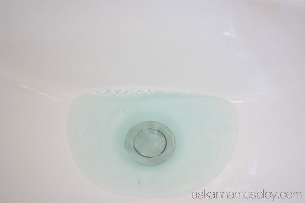 A super quick tip for getting rid of the gunk around the bathroom sink drains - Ask Anna