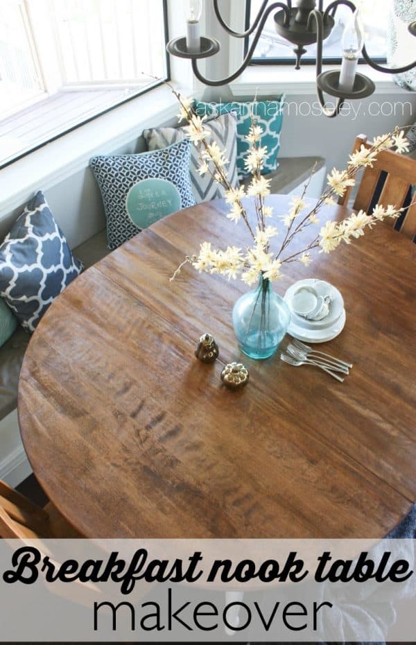 Breakfast nook table makeover - Ask Anna