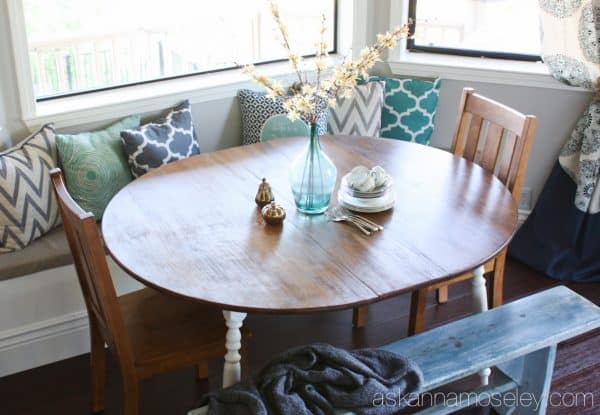 Breakfast nook table makeover - Ask Anna