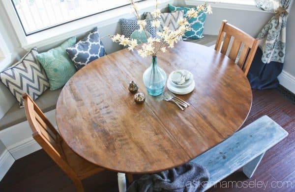 Breakfast nook table makeover - Ask Anna