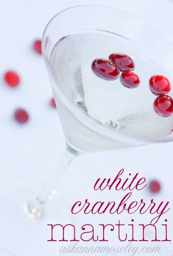 White cranberry martini and a round-up of Fall and Winter's best cocktial - Ask Anna