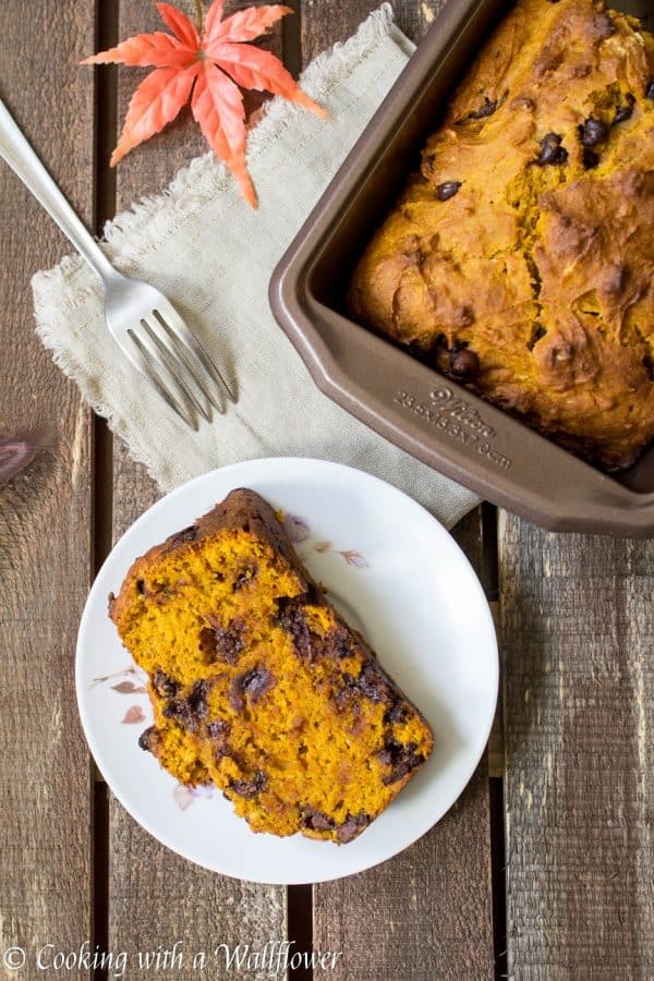 Pumpkin Chocolate Chip Bread 