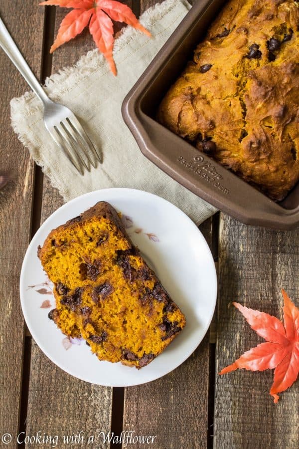 Pumpkin Chocolate Chip Bread 