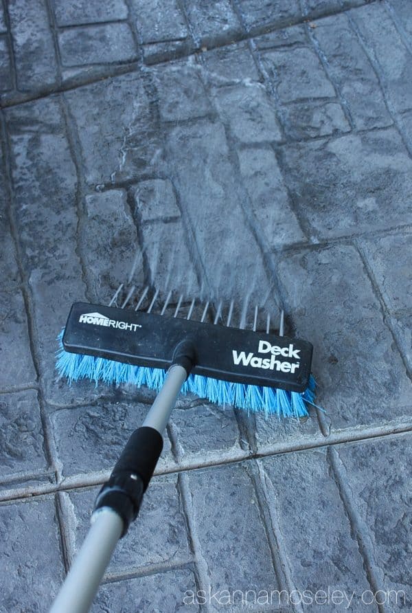 The easiest way to wash a deck, patio or sidewalk, no more scrubbing on your hands and knees! - Ask Anna