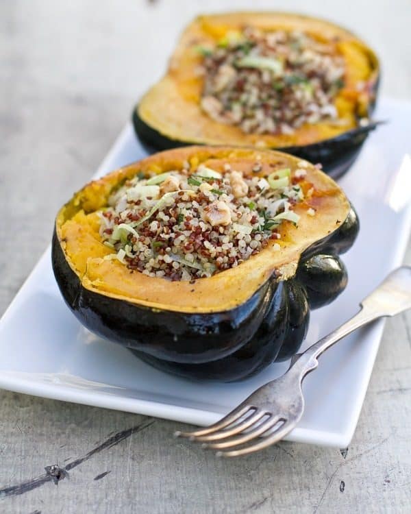 Stuffed acorn squash, the perfect side dish for every Thanksgiving feast