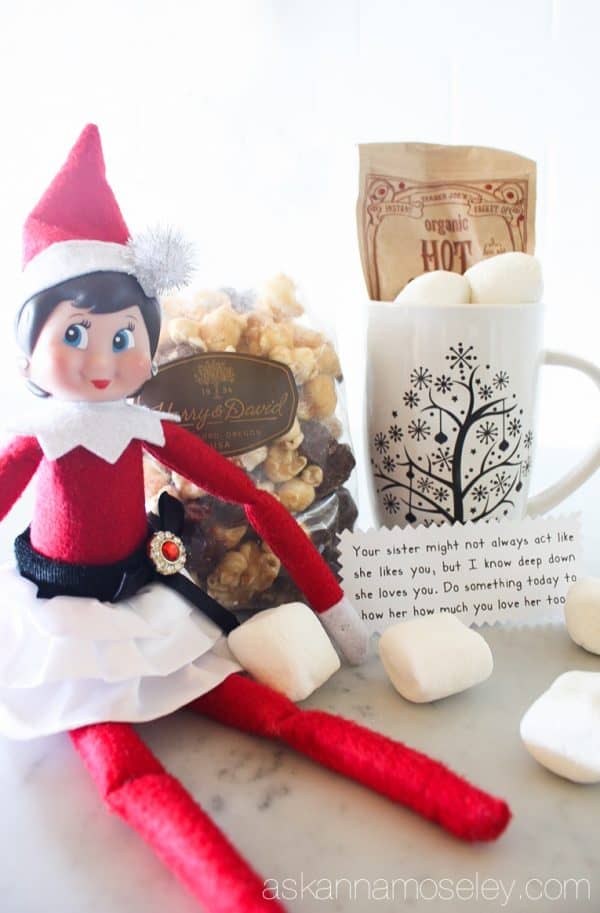 A fun spin on Elf on the Shelf - this year our elf is doing 24 days of kind acts toward others and encouraging our kids to join her | Ask Anna