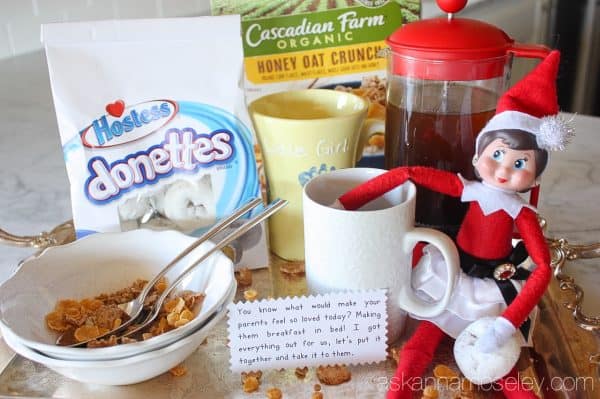 A fun spin on Elf on the Shelf - this year our elf is doing 24 days of kind acts toward others and encouraging our kids to join her | Ask Anna