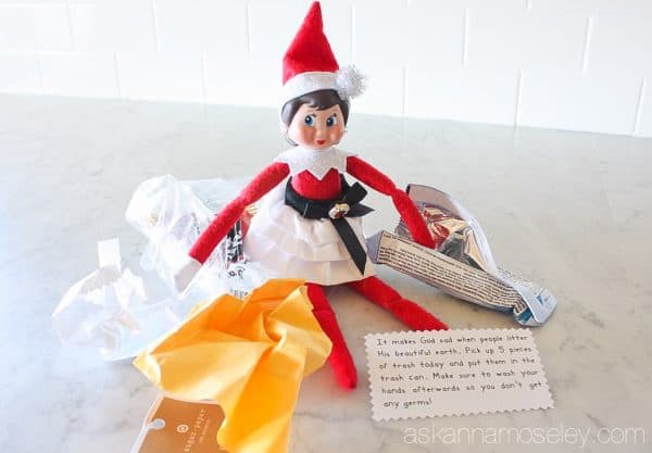 A fun spin on Elf on the Shelf - this year our elf is doing 24 days of kind acts toward others and encouraging our kids to join her | Ask Anna