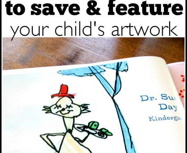 The best way to save, and featrue, your child's artwork. Take years of school artwork, notes, etc. and turn it into a photobook for your coffee table. Your kids will feel so proud and your friends and family will love looking at the pictures. - Ask Anna