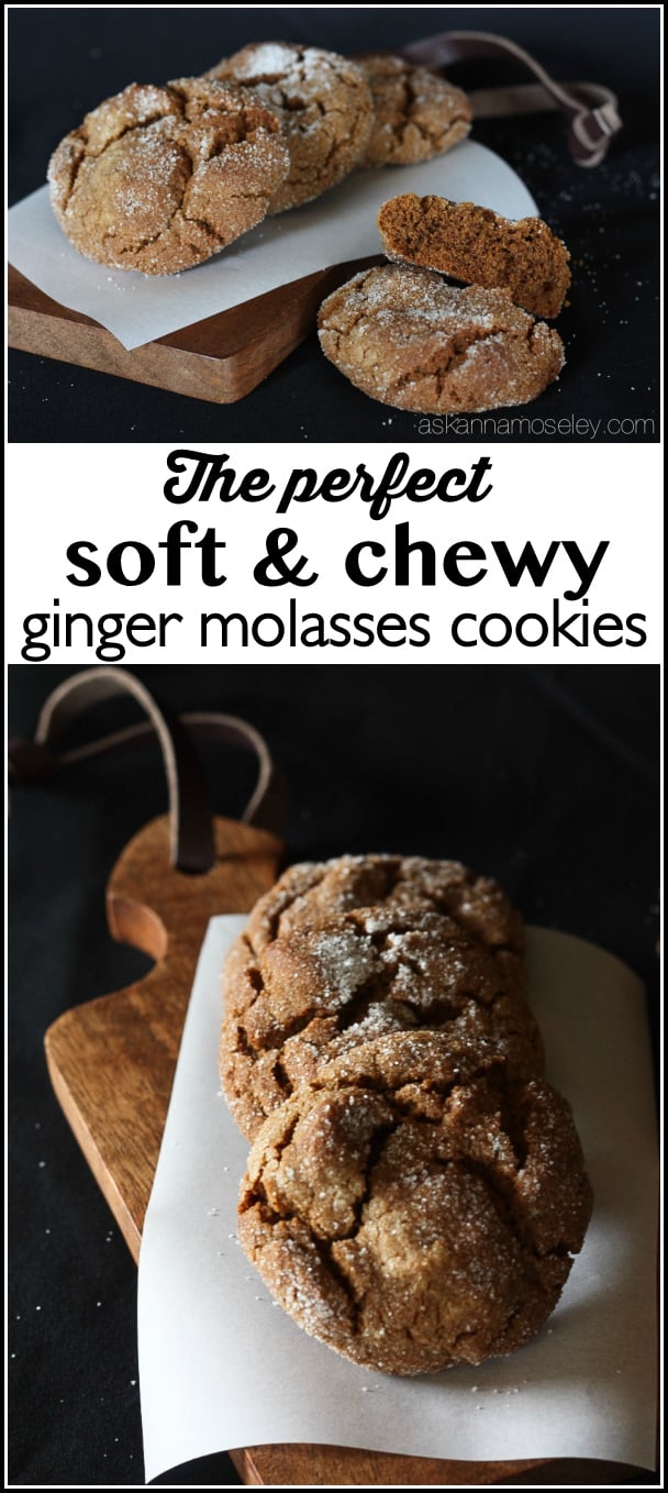 These are the most perfect, soft and chewy, ginger molasses cookies. Your family will love them and you'll be shocked at how quickly they disappear! | Ask Anna