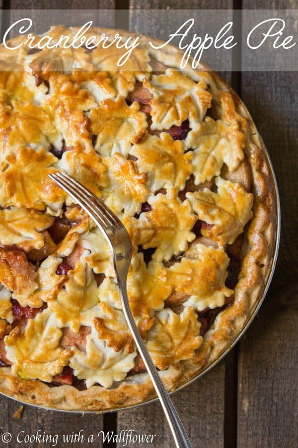 Slightly sweetened apple and cranberry pie with the warm flavors of cinnamon, nutmeg, and brown sugar. This cranberry apple pie is the perfect dessert to transition from fall to winter.