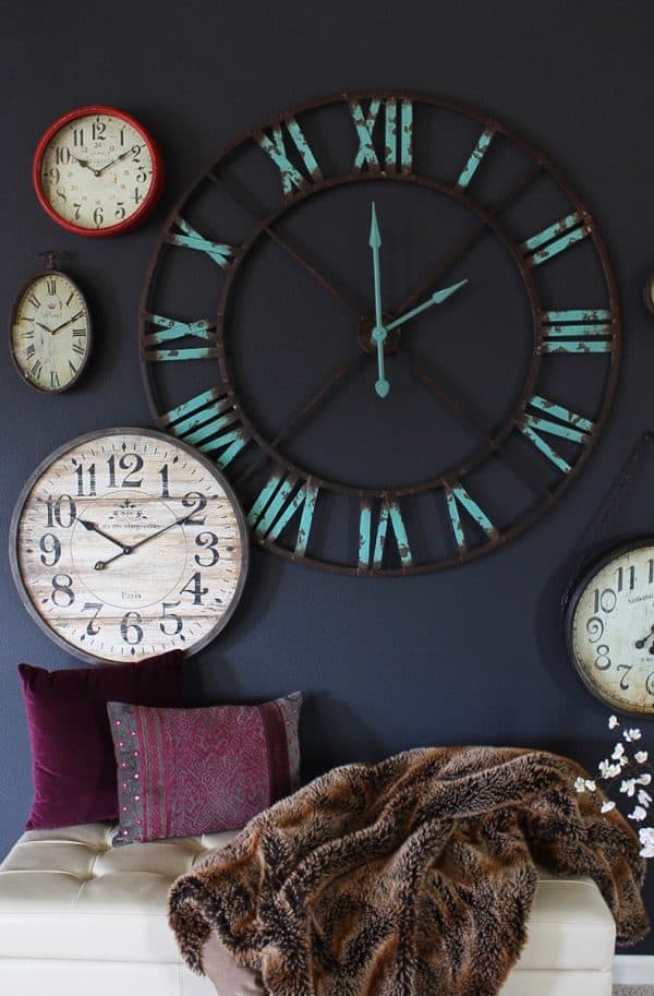 Create a statement wall using clocks | Ask Anna