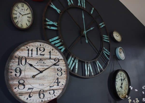 Create a statement wall using clocks | Ask Anna