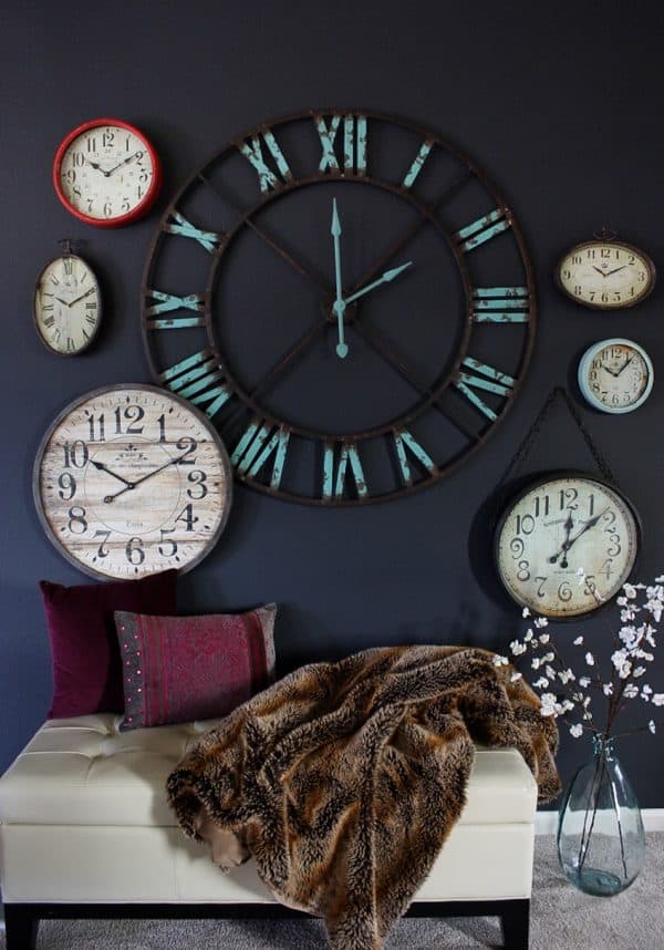 Create a statement wall using clocks | Ask Anna