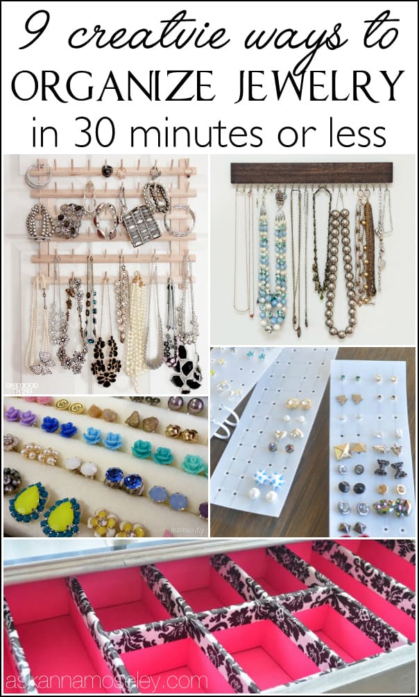 Lots of great tips for how to organize your jewelry in 30 minutes or less | Ask Anna