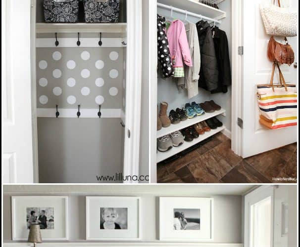 Lots of tips to help you organize the entryway closet in 30 minutes or less | Ask Anna