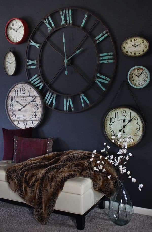 Create a statement wall using clocks | Ask Anna