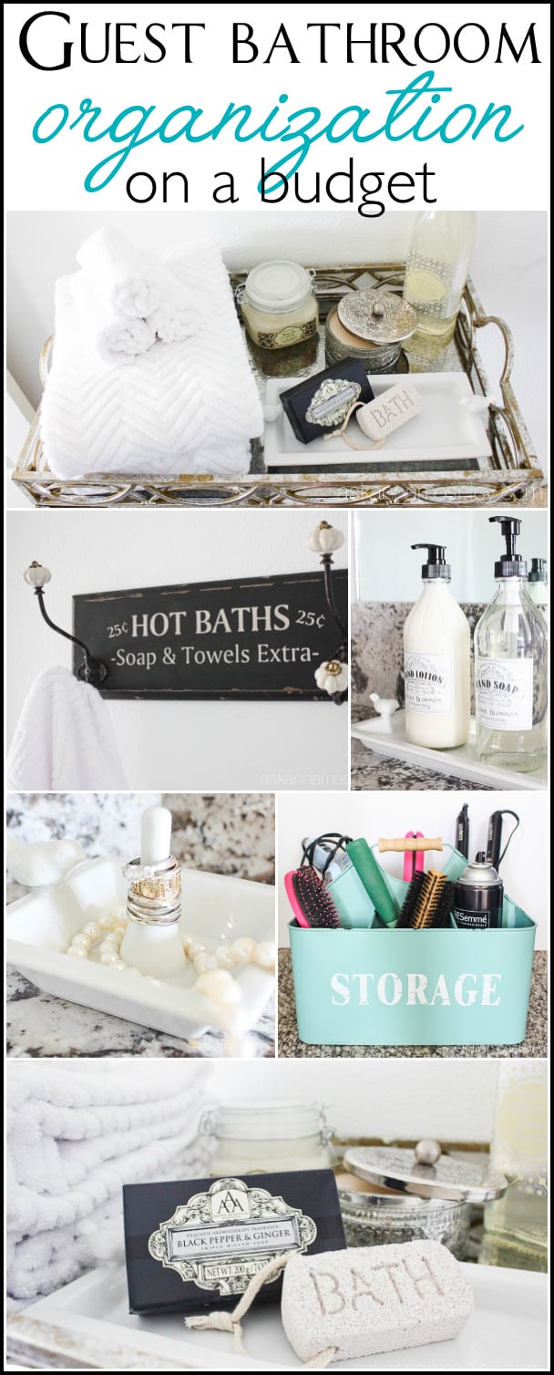 Guest bathroom organization on a budget | Ask Anna