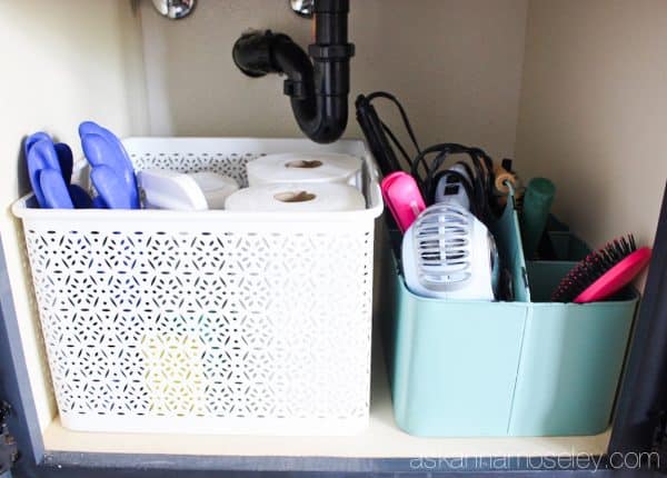 Guest bathroom organization on a budget | Ask Anna