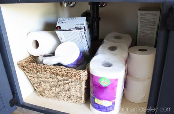 Guest bathroom organization on a budget | Ask Anna