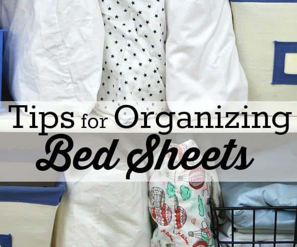 Here are 4 simple tips to organize sets of sheets, and pillowcases, to keep your linen closet organized and tidy! | Ask Anna