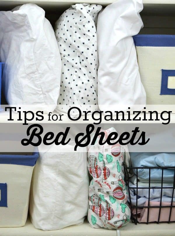 Here are 4 simple tips to organize sets of sheets, and pillowcases, to keep your linen closet organized and tidy! | Ask Anna