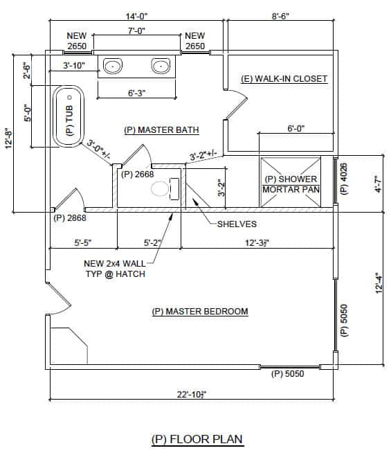 Master bathroom renovation layout - after | Ask Anna