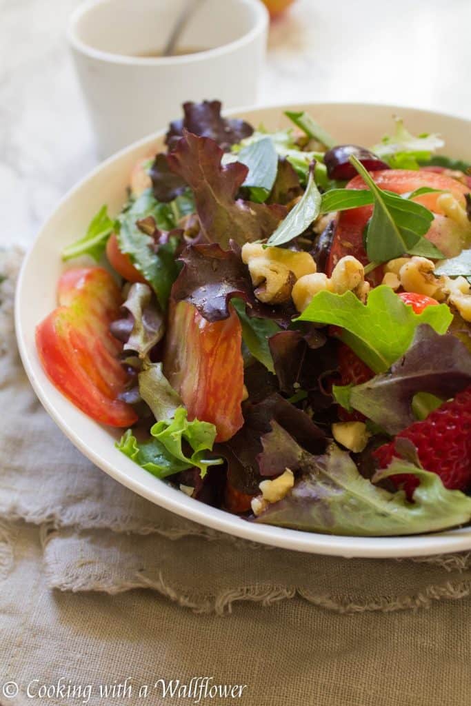 Strawberry Heirloom Tomato Salad | Cooking with a Wallflower