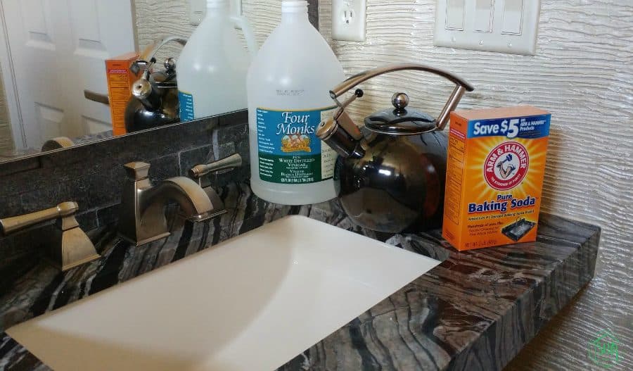 simple household cleaners - drain cleaner, degreaser