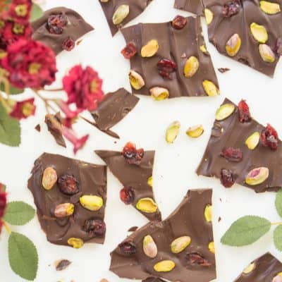 Cranberry Pistachio Chocolate Bark