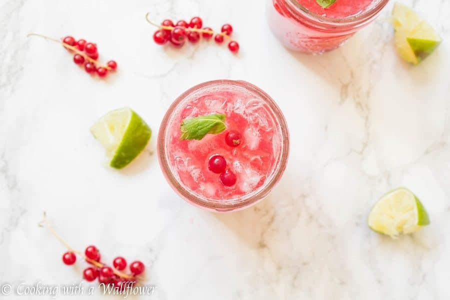 An easy to make soda filled with red currants and fresh lime juice. This red currant lime soda is refreshing and the perfect beverage for spring and summer. | Cooking with a Wallflower