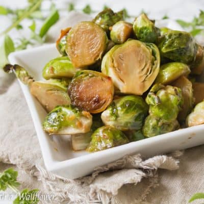 Roasted Honey Sesame Brussels Sprouts